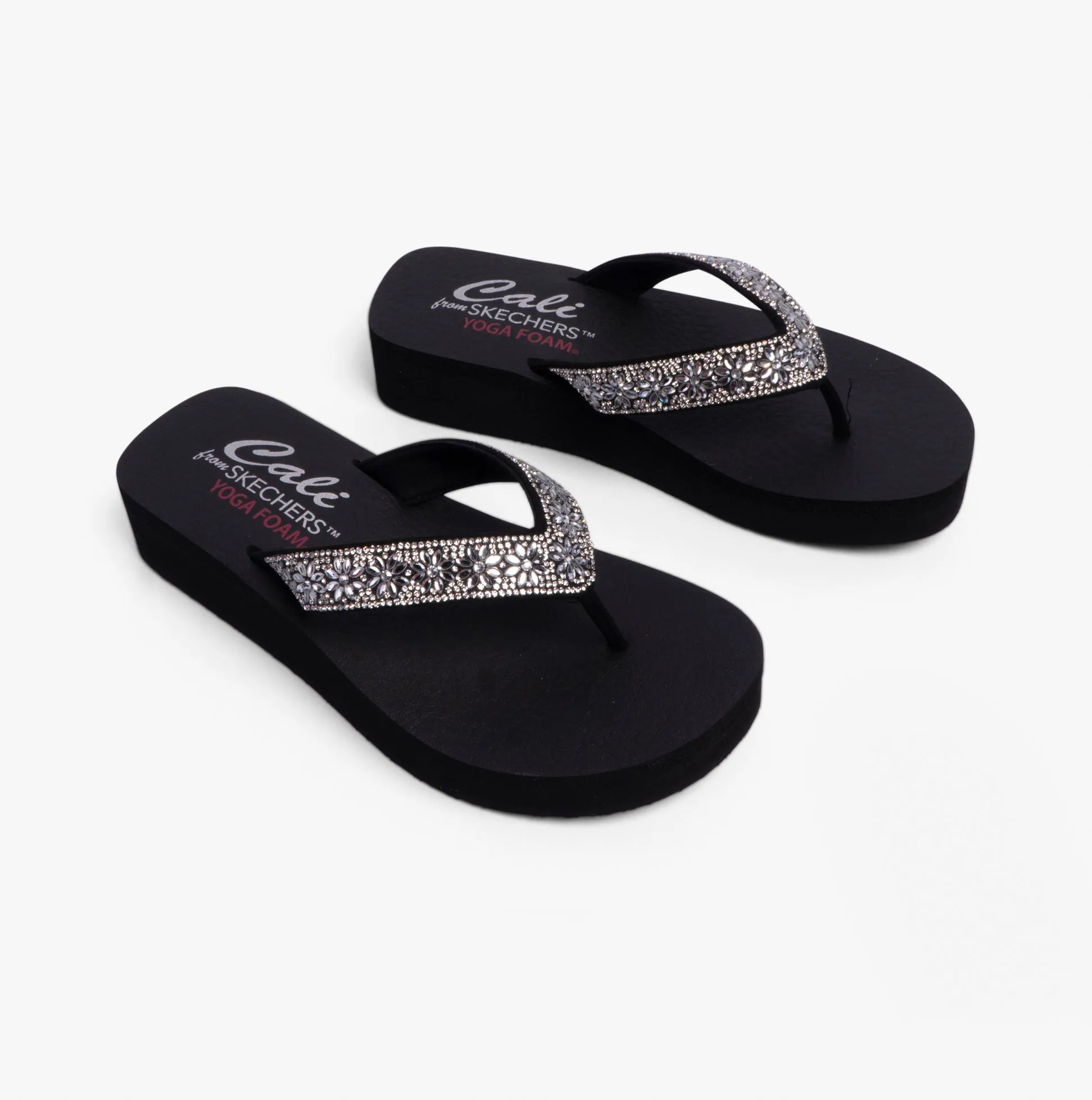 119638/BLK VINYASA - WILD DAISIES Womens Sandals Black