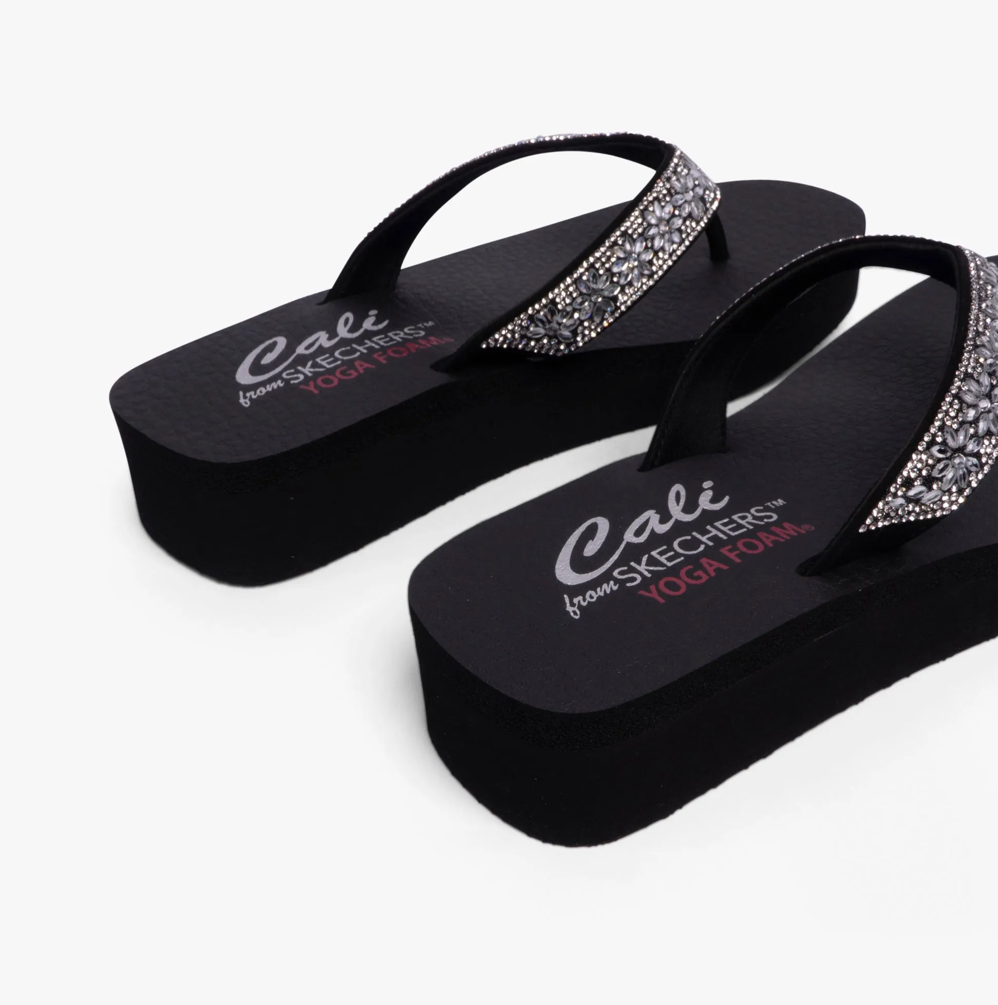 119638/BLK VINYASA - WILD DAISIES Womens Sandals Black