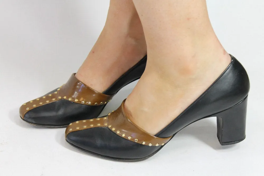 1960s Julianelli studded shoes size 6 us | new fall
