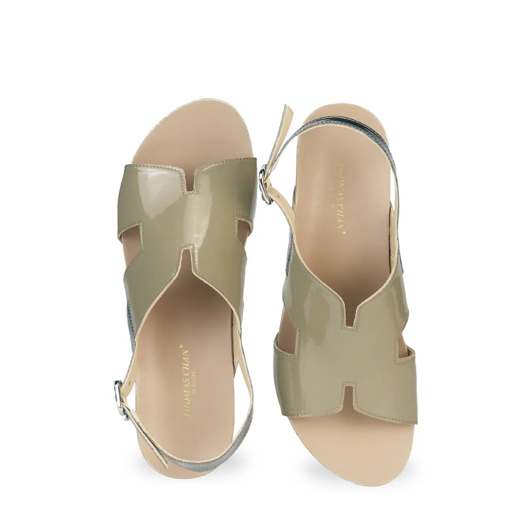 [20% off at cart] H-Strap Slingback Low Wedge Sandals