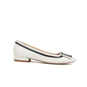 Adeline Buckle Slip-on Women Leather Ballet Flats