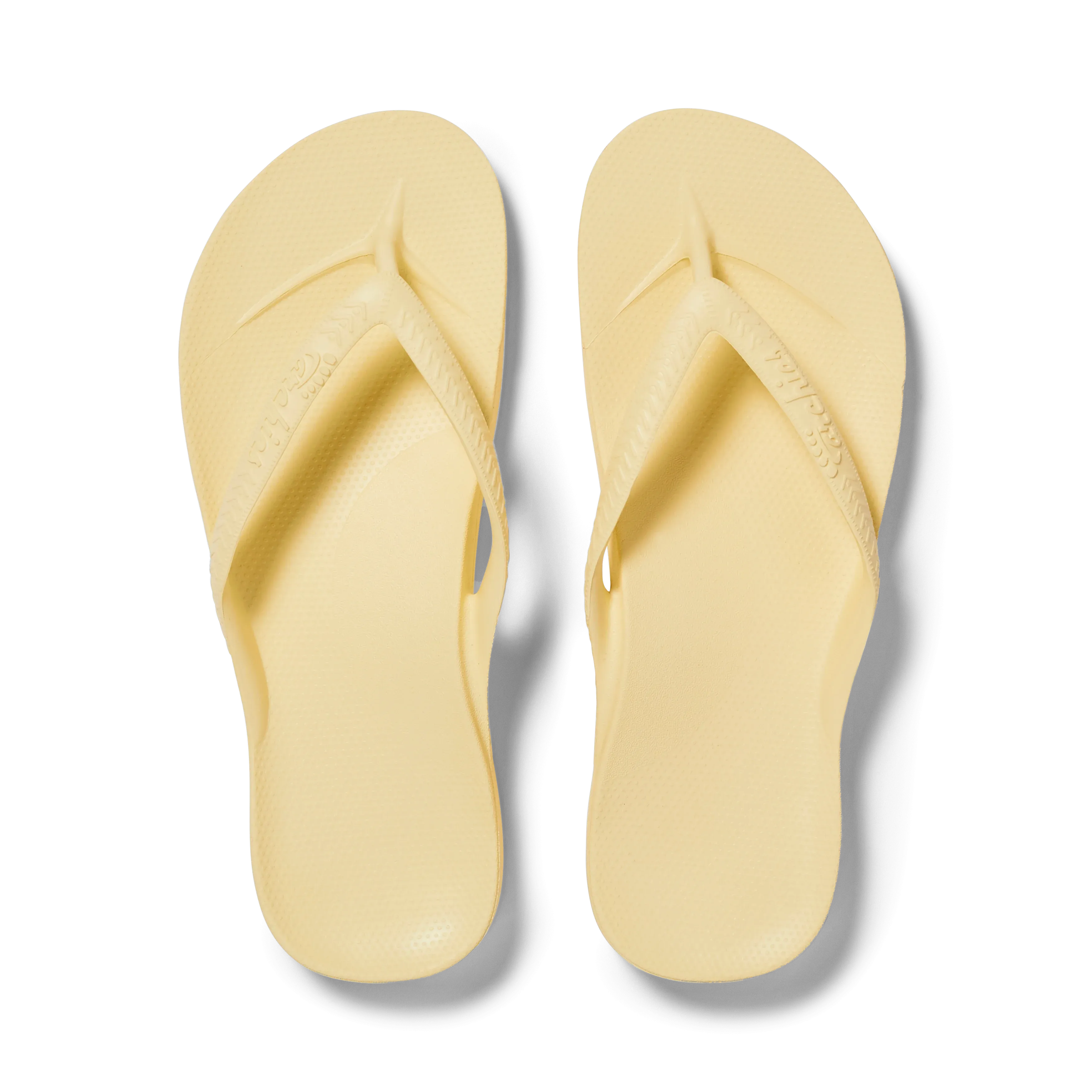 Archies Arch Support Flip Flops in Lemon