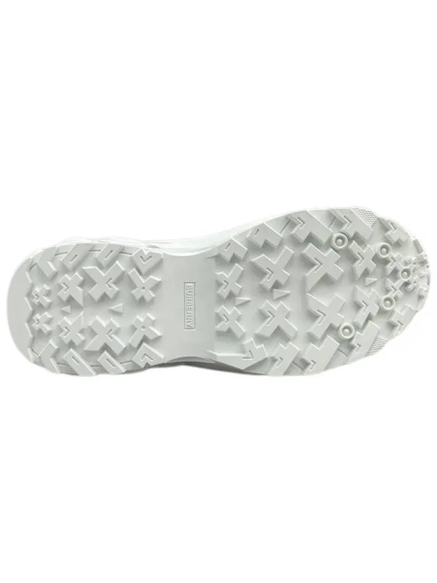 Arthur Vintage Check Cotton Leather Low Top Sneakers White