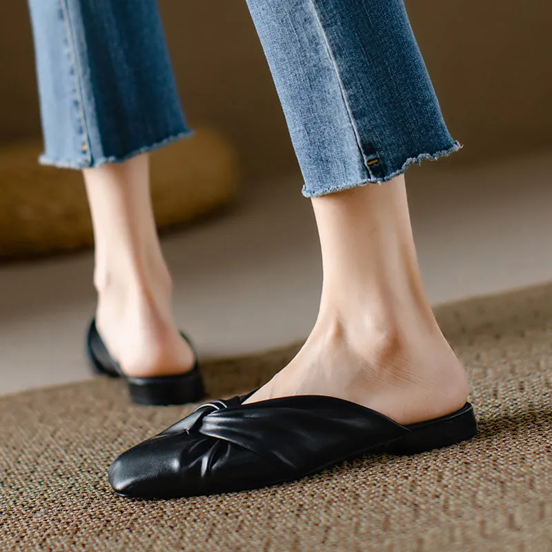 Ava Closed Toe Flat Mules