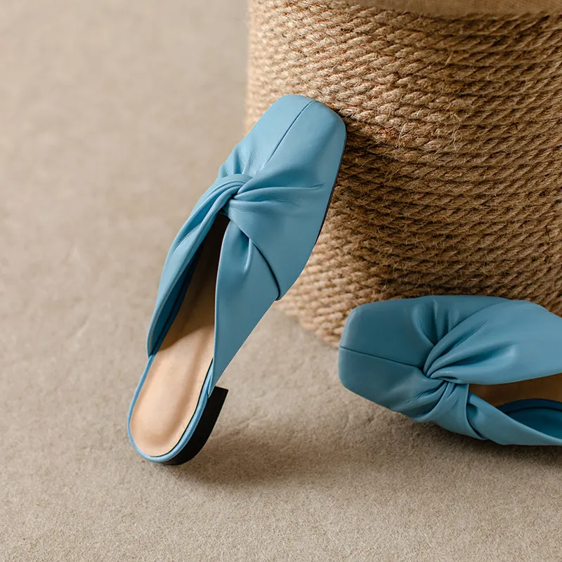 Ava Closed Toe Flat Mules