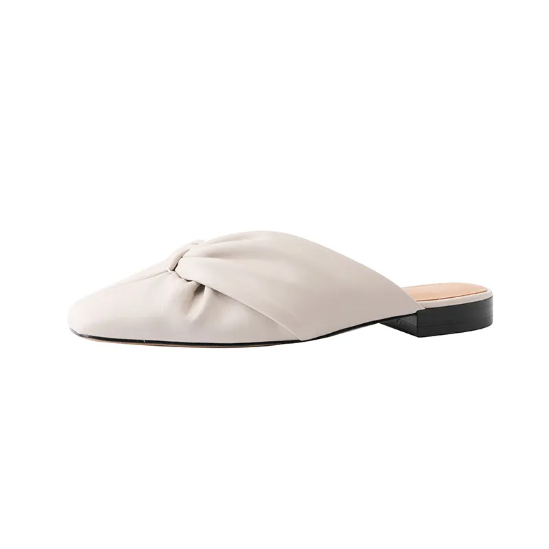 Ava Closed Toe Flat Mules