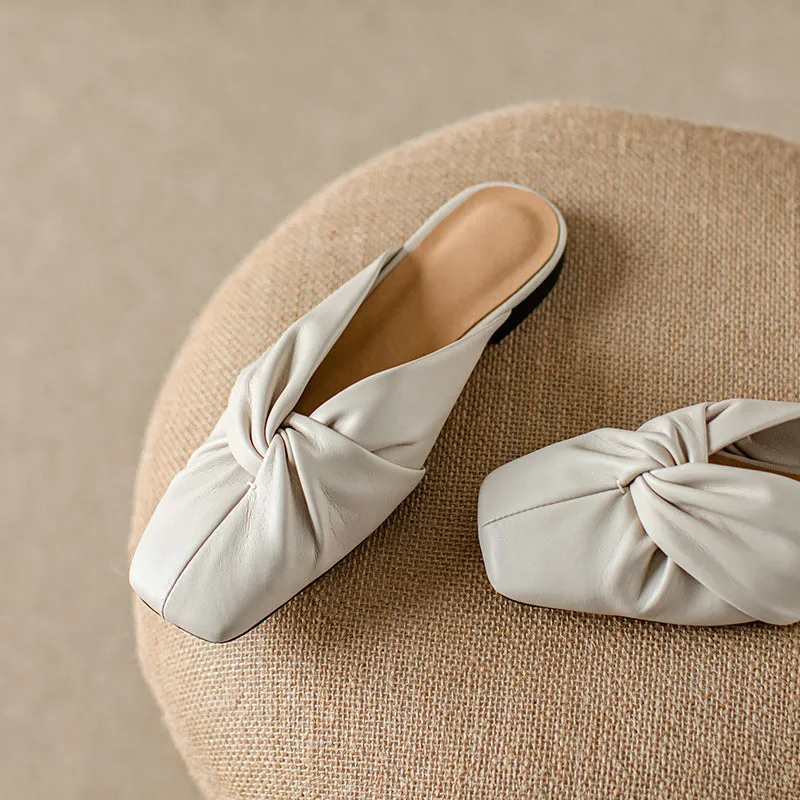 Ava Closed Toe Flat Mules