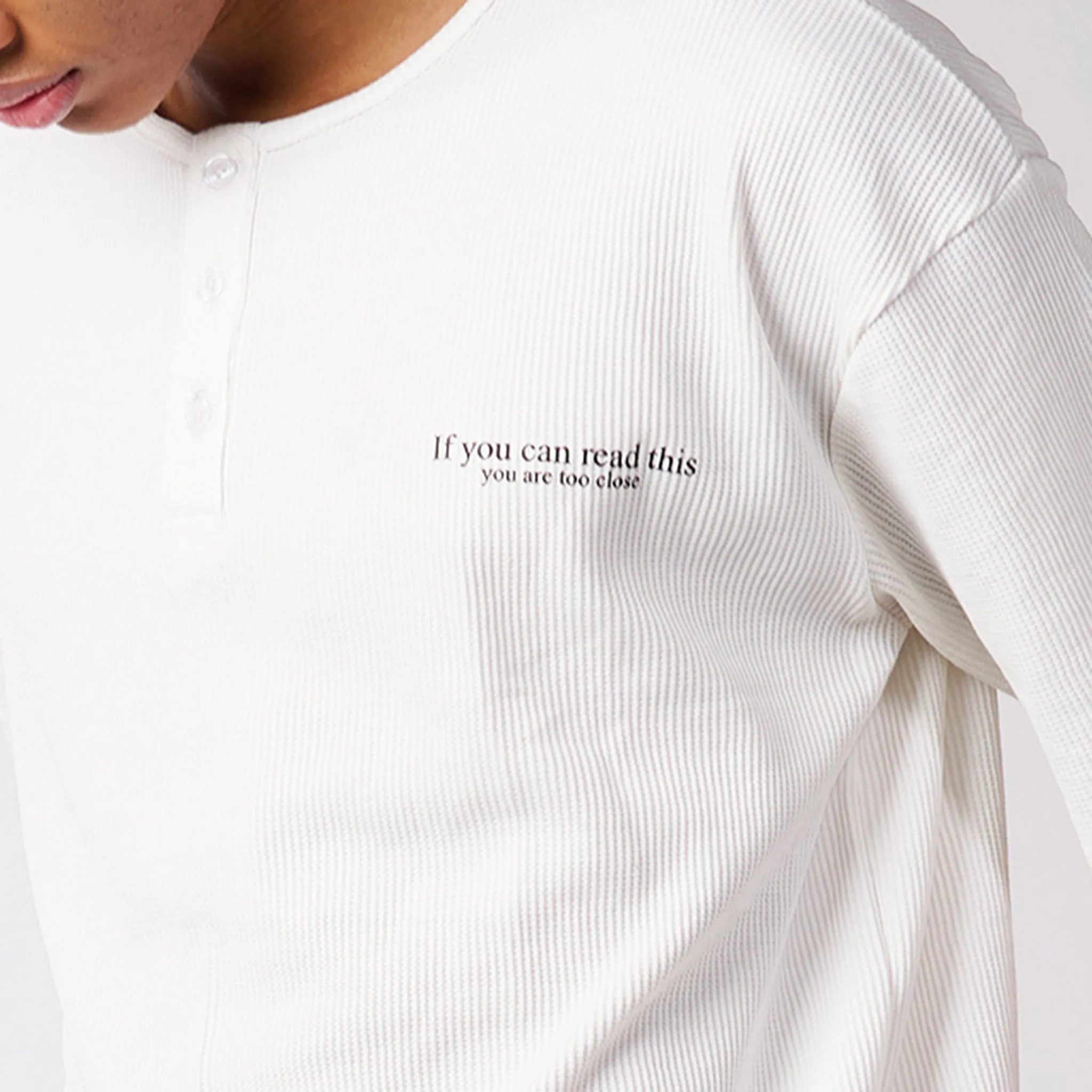 Black Air Parachute Pants & White Textured knit Tee Set