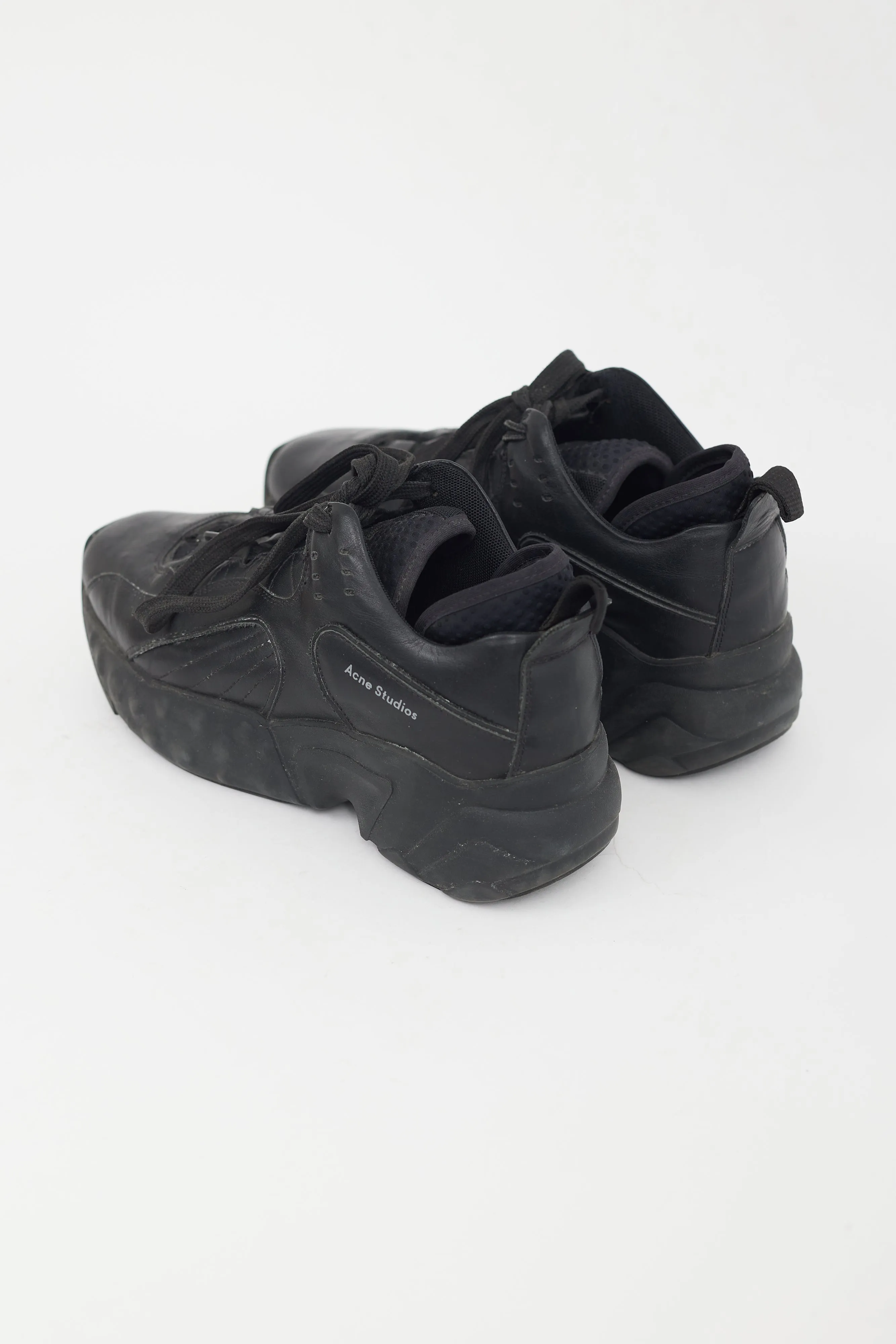 Black Leather Rockaway Sneaker