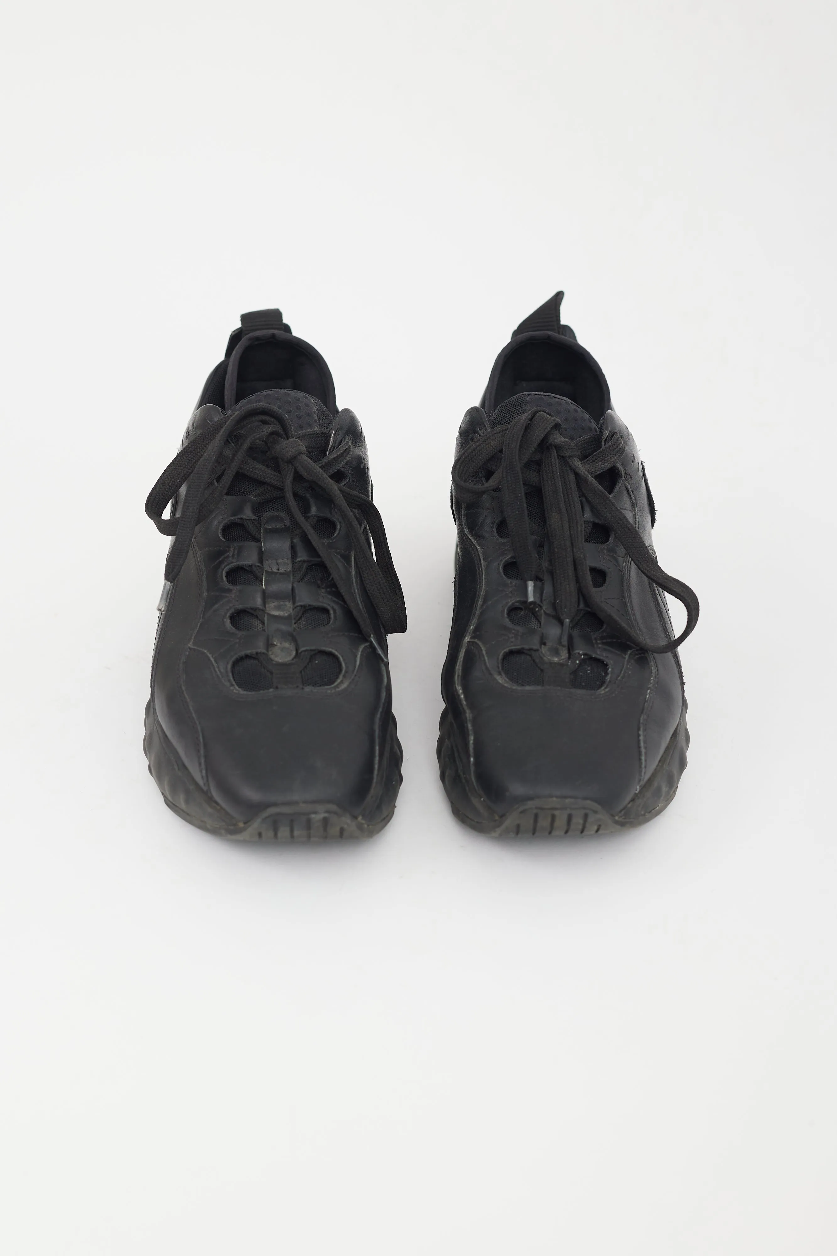 Black Leather Rockaway Sneaker