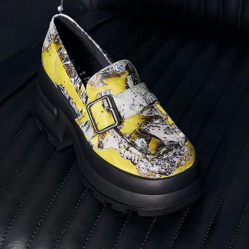 both x CHARLES & KEITH-PLATFORM BUCKLED LOAFERS-MULTI