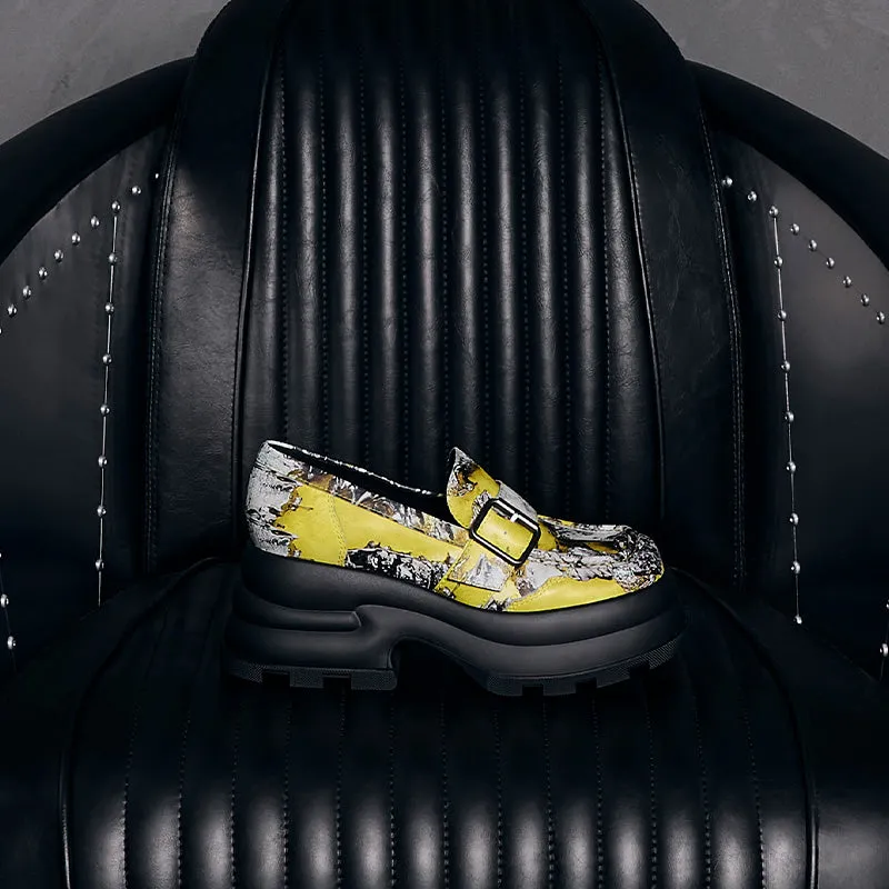 both x CHARLES & KEITH-PLATFORM BUCKLED LOAFERS-MULTI