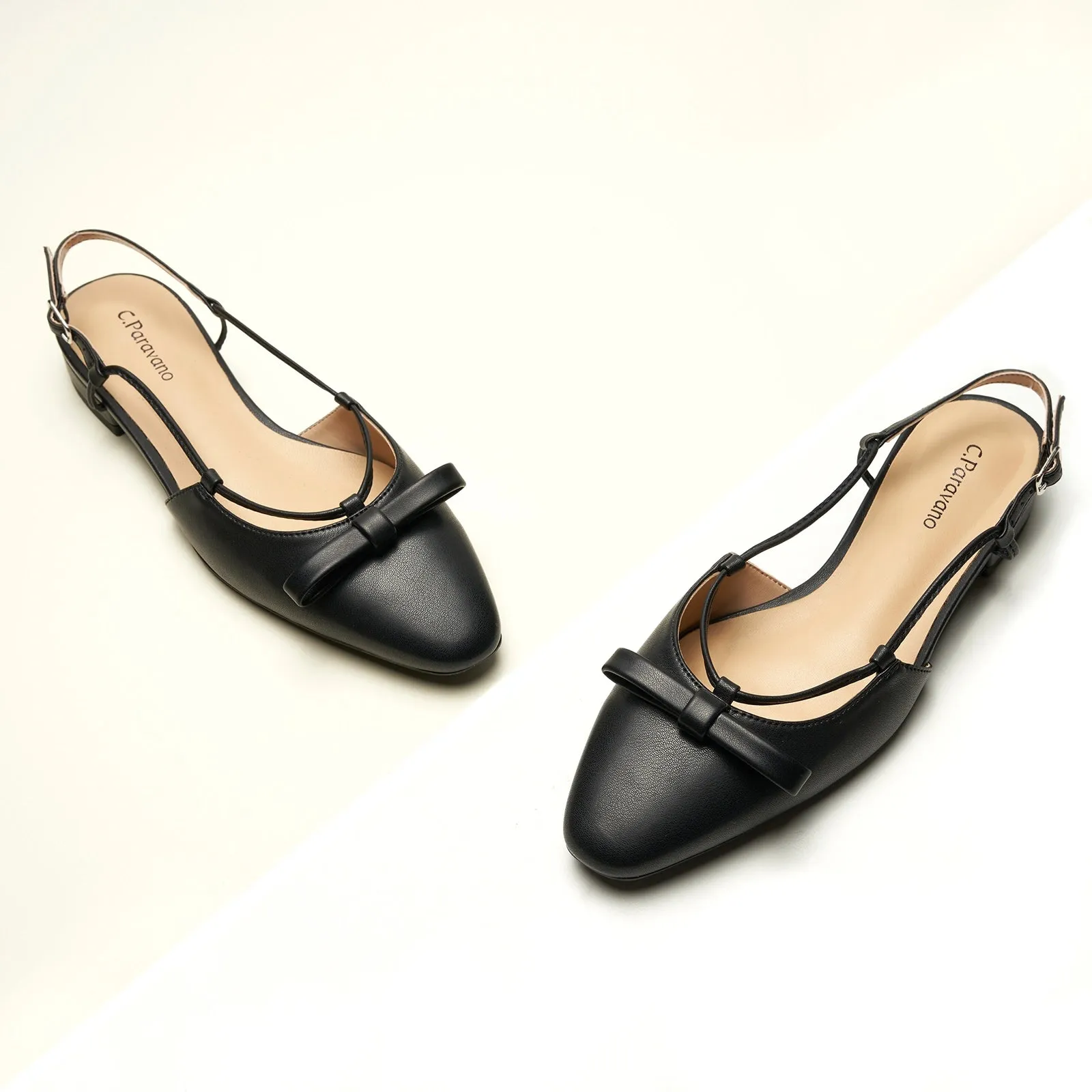 Bow Slingback Flats (Lena E)