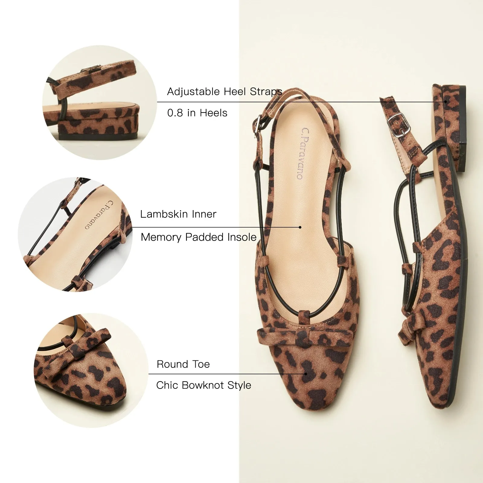 Bow Slingback Flats (Lena E)