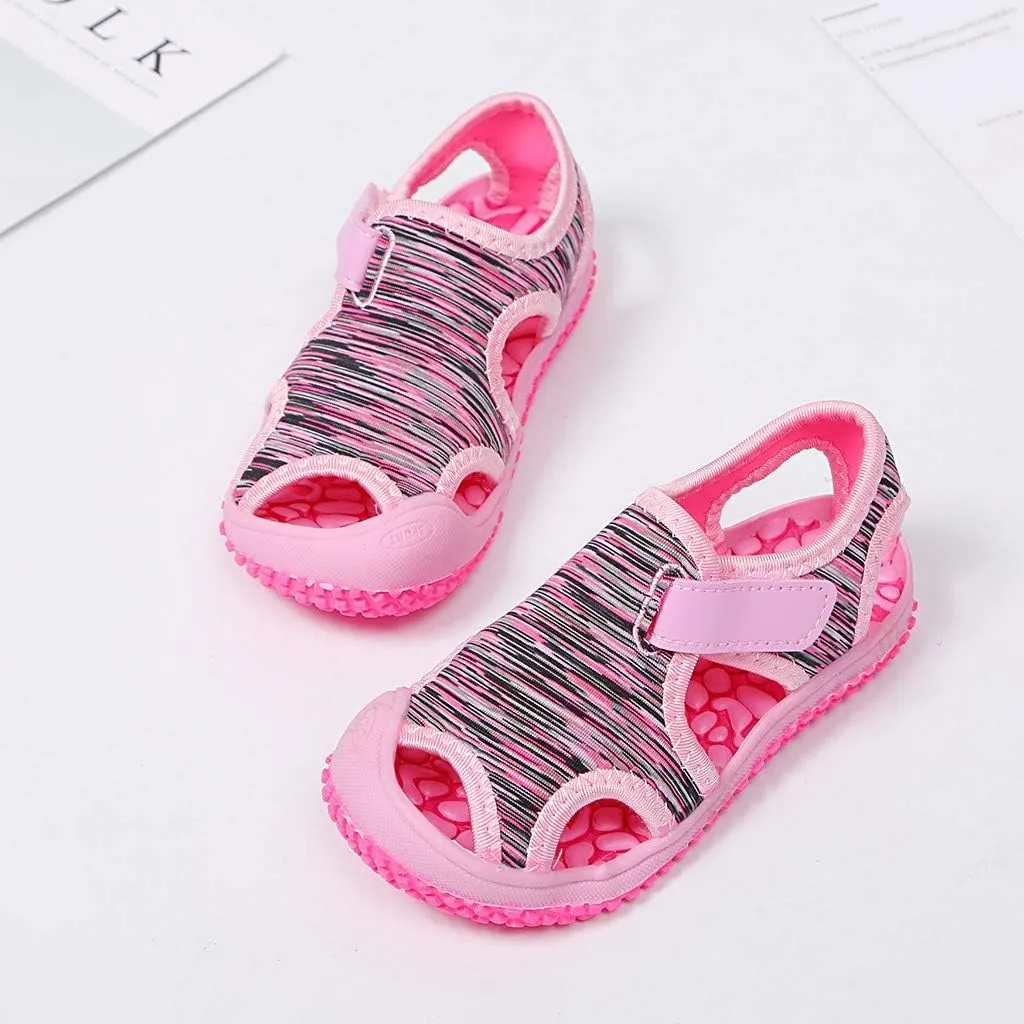 Boys Shoes Size 8 Toddler Summer Child Kids Non-Slip Outdoor Boys Sneakers Sandals Beach Girls N Led Light