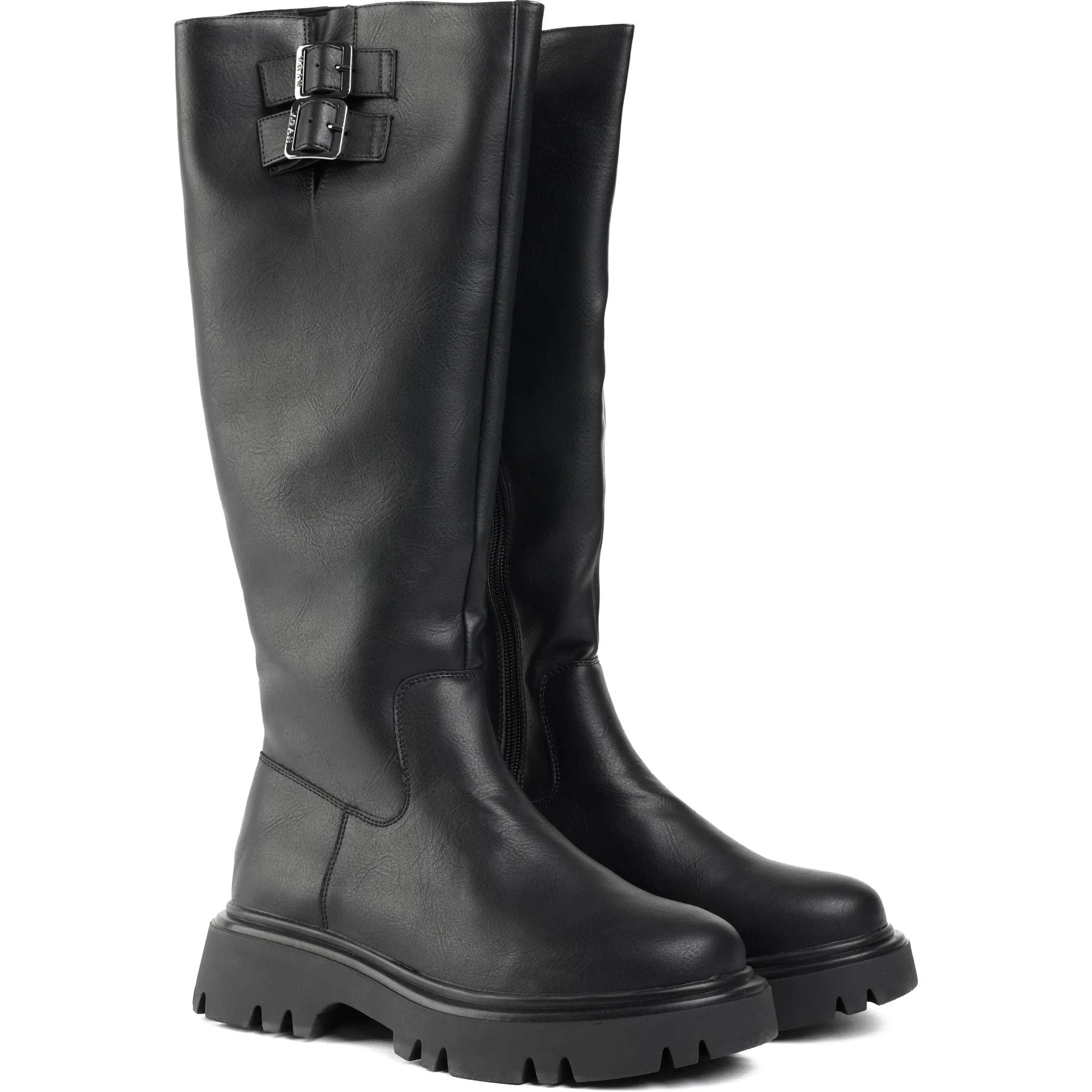 Bram Women's Vegan Leather Knee High Boots | Black