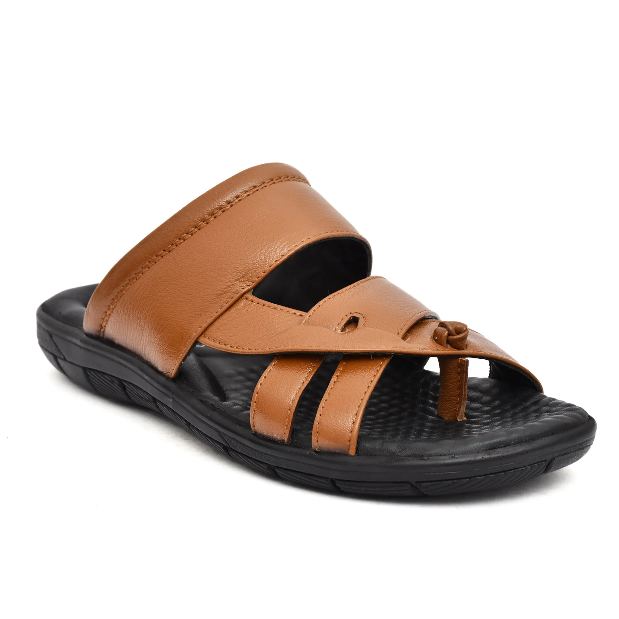 Country Maddox Tan Leather Slippers