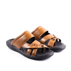 Country Maddox Tan Leather Slippers