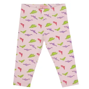 Crazy Dinosaur Light Pink Leggings