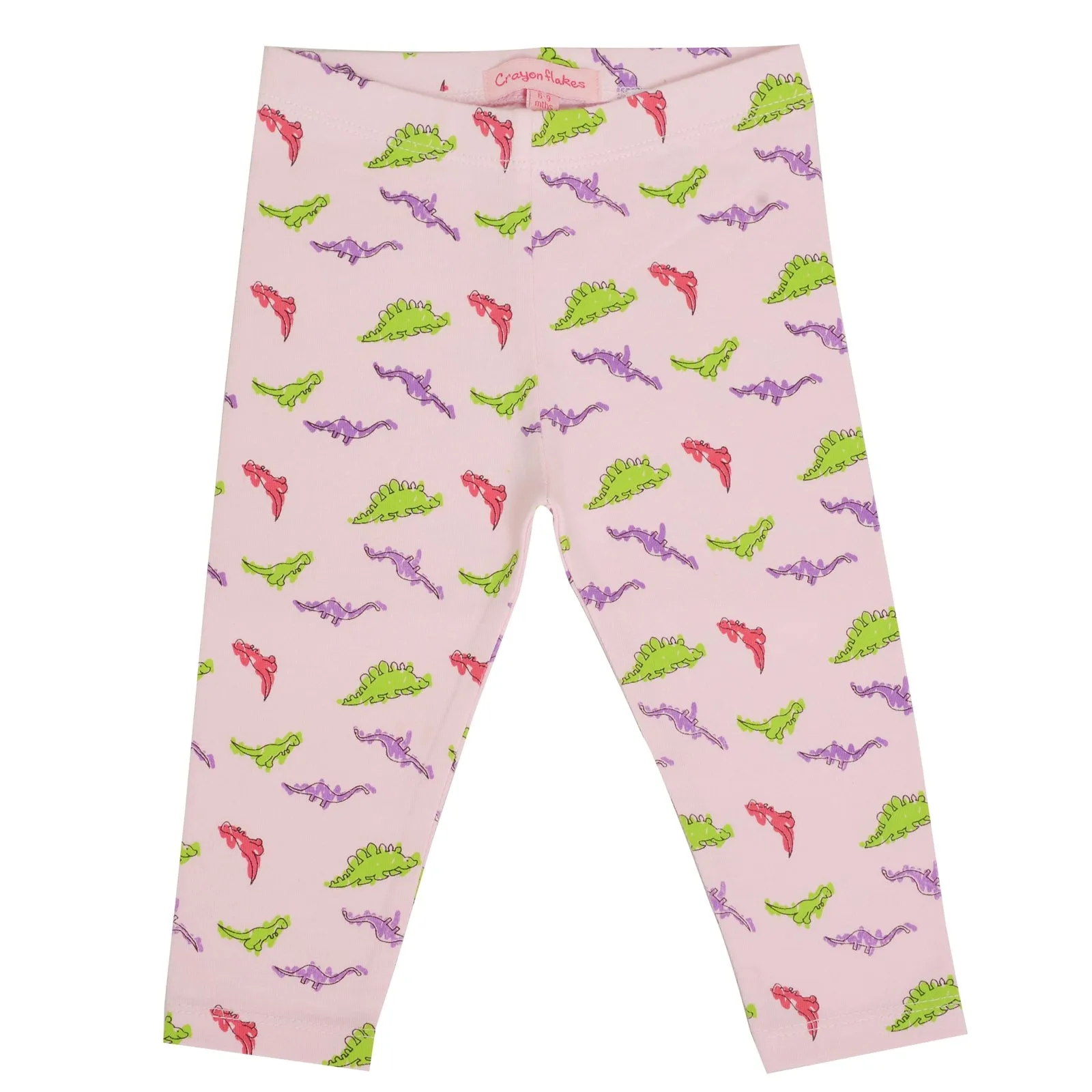 Crazy Dinosaur Light Pink Leggings