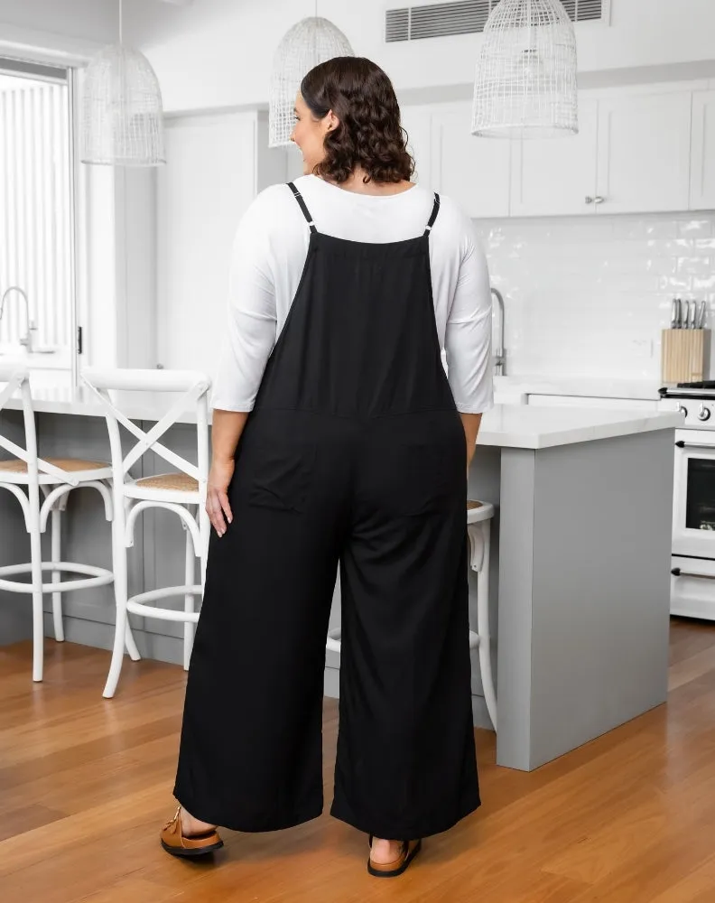 Freez Rayon Overall Black