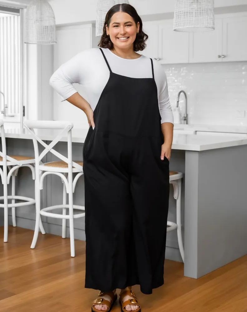 Freez Rayon Overall Black