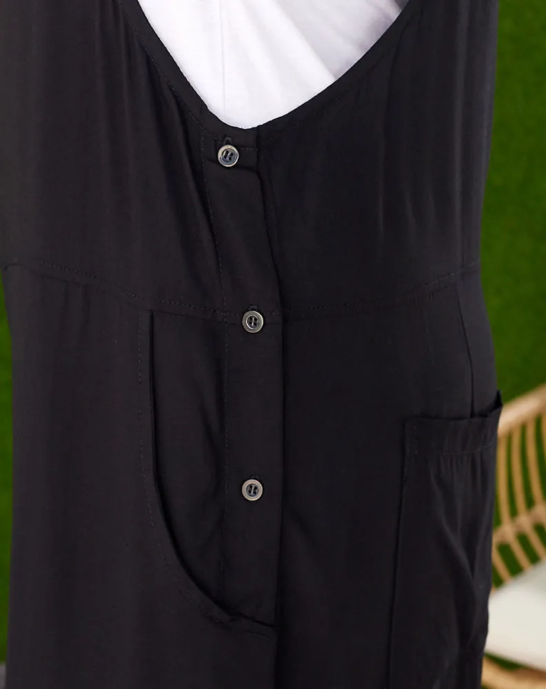 Freez Rayon Overall Black