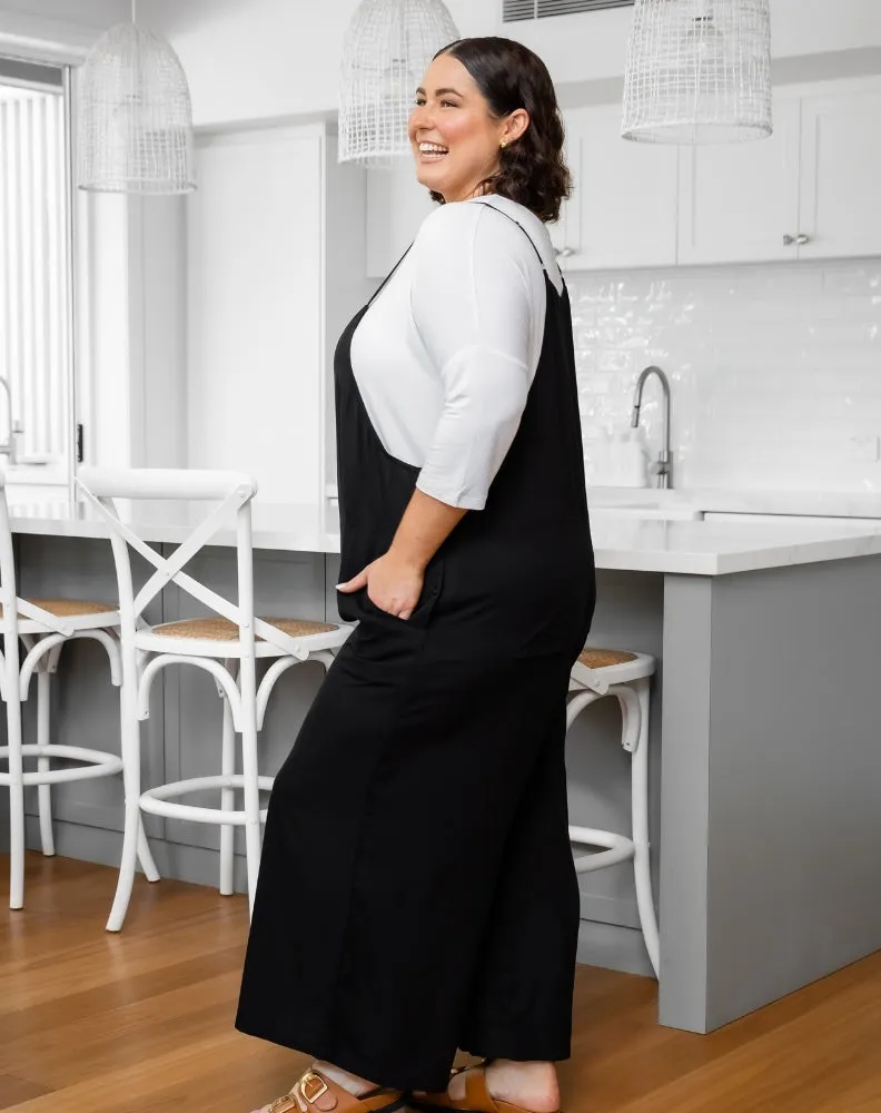 Freez Rayon Overall Black