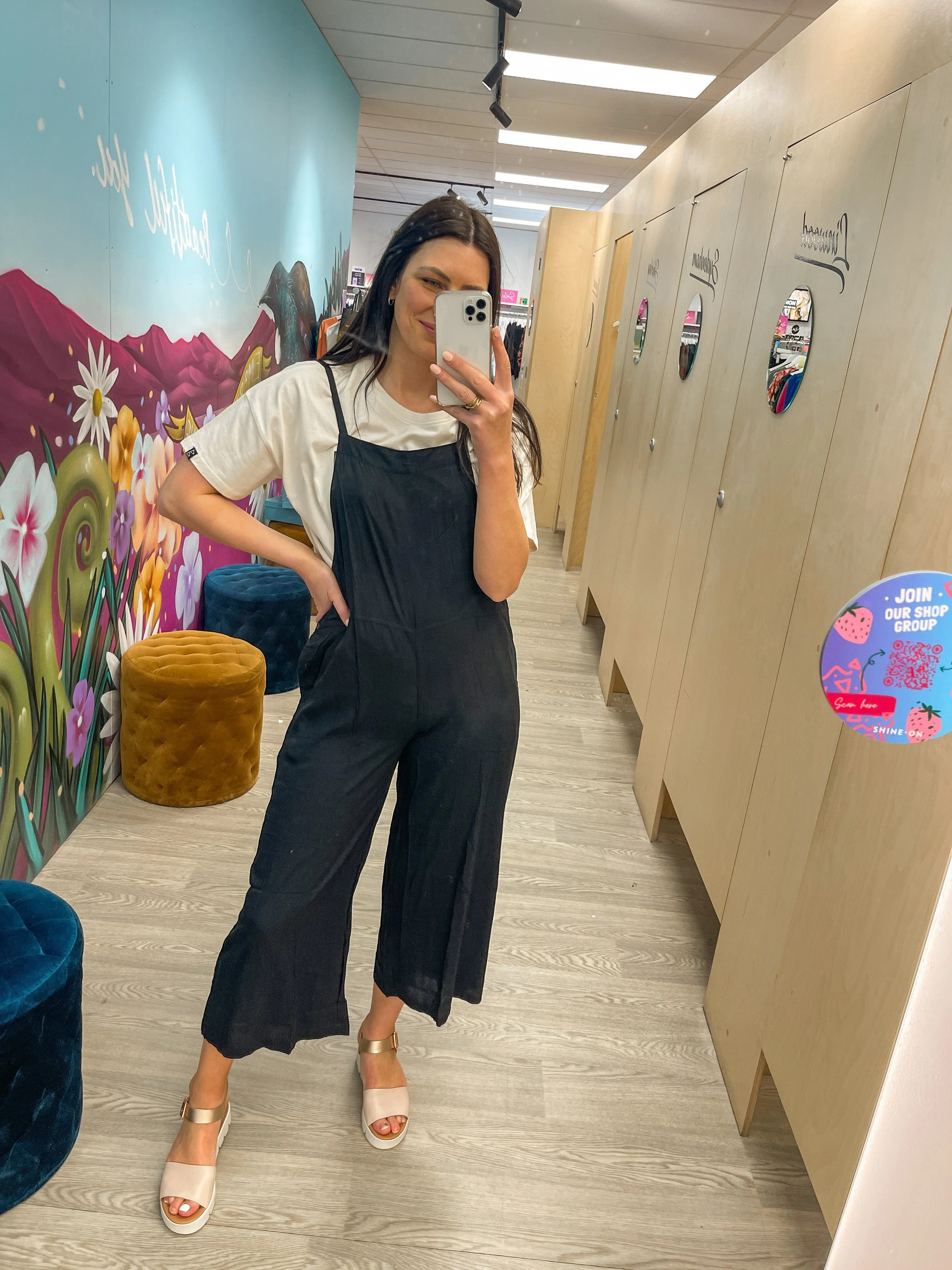 Freez Rayon Overall Black