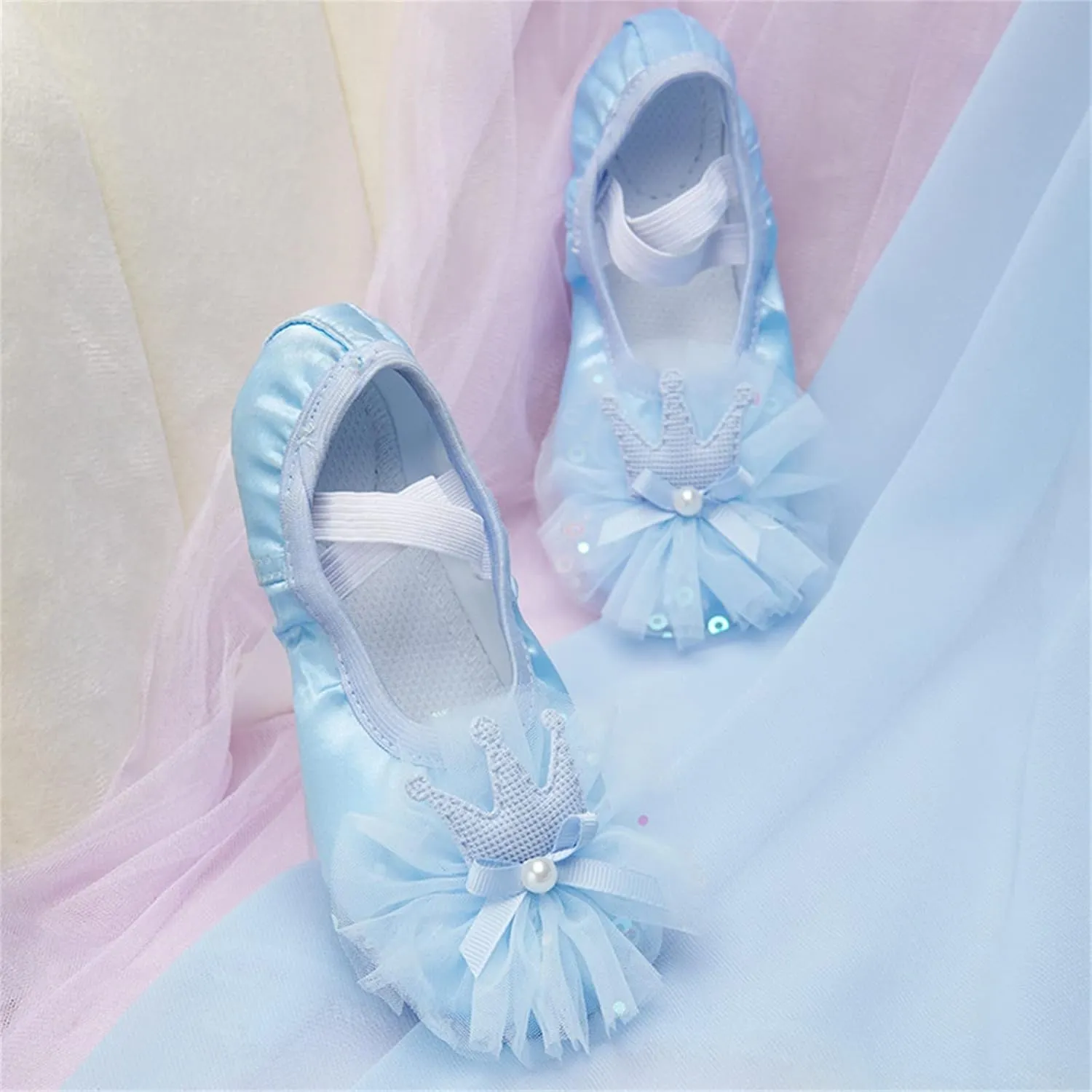 Girls Ballet Shoes Children Shoes Dance Shoes Warm Dance Ballet Performance Indoor Shoes Yoga Open-Toe Flat Sandals