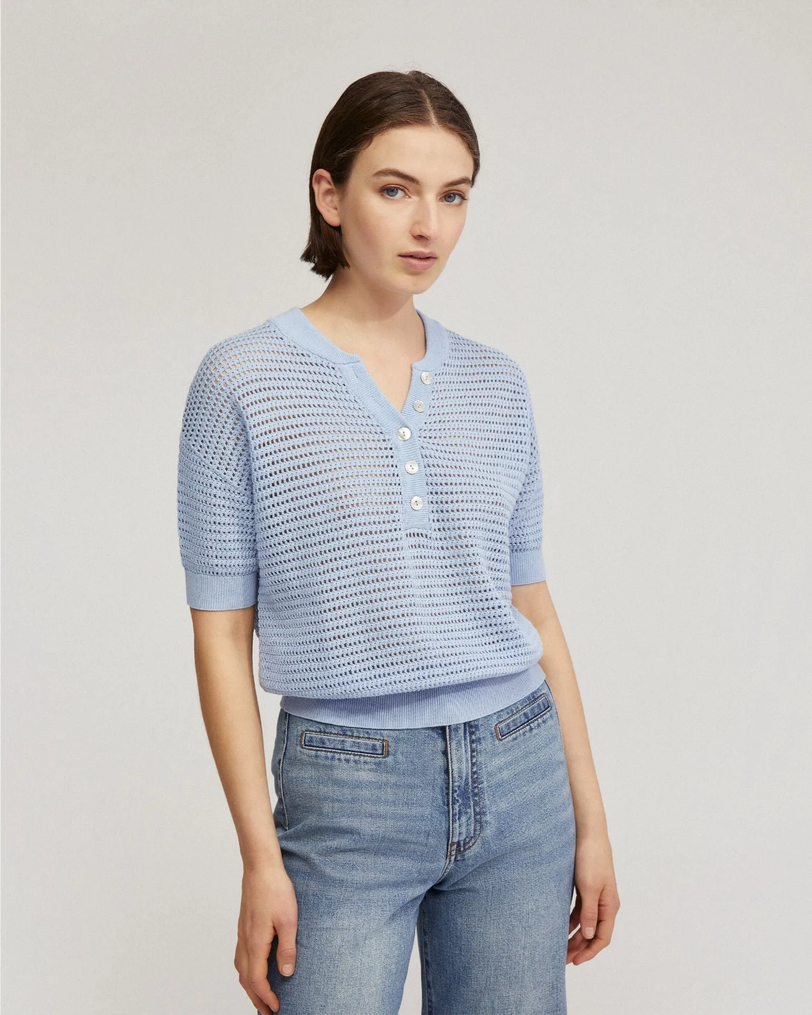 Gita Knitted Button Top