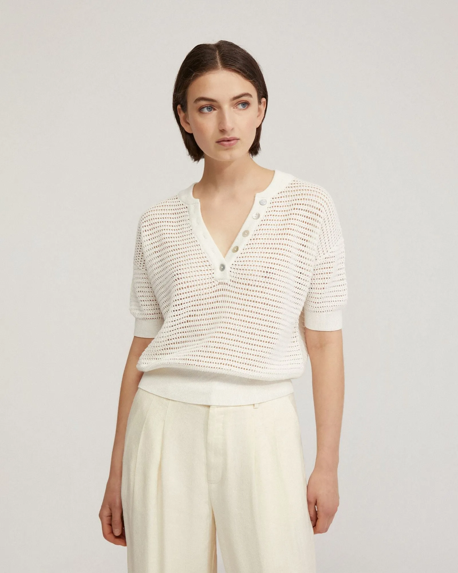 Gita Knitted Button Top