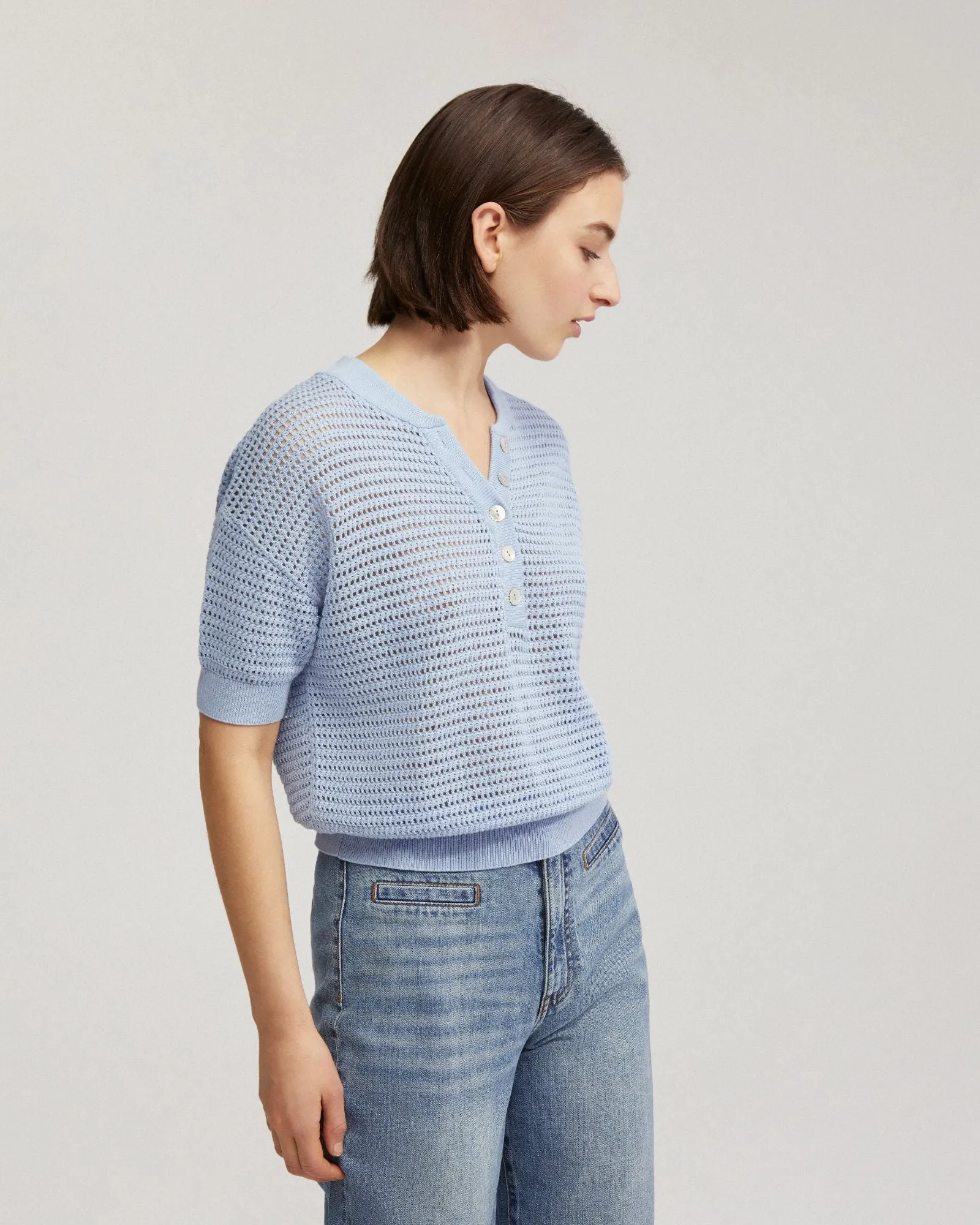 Gita Knitted Button Top