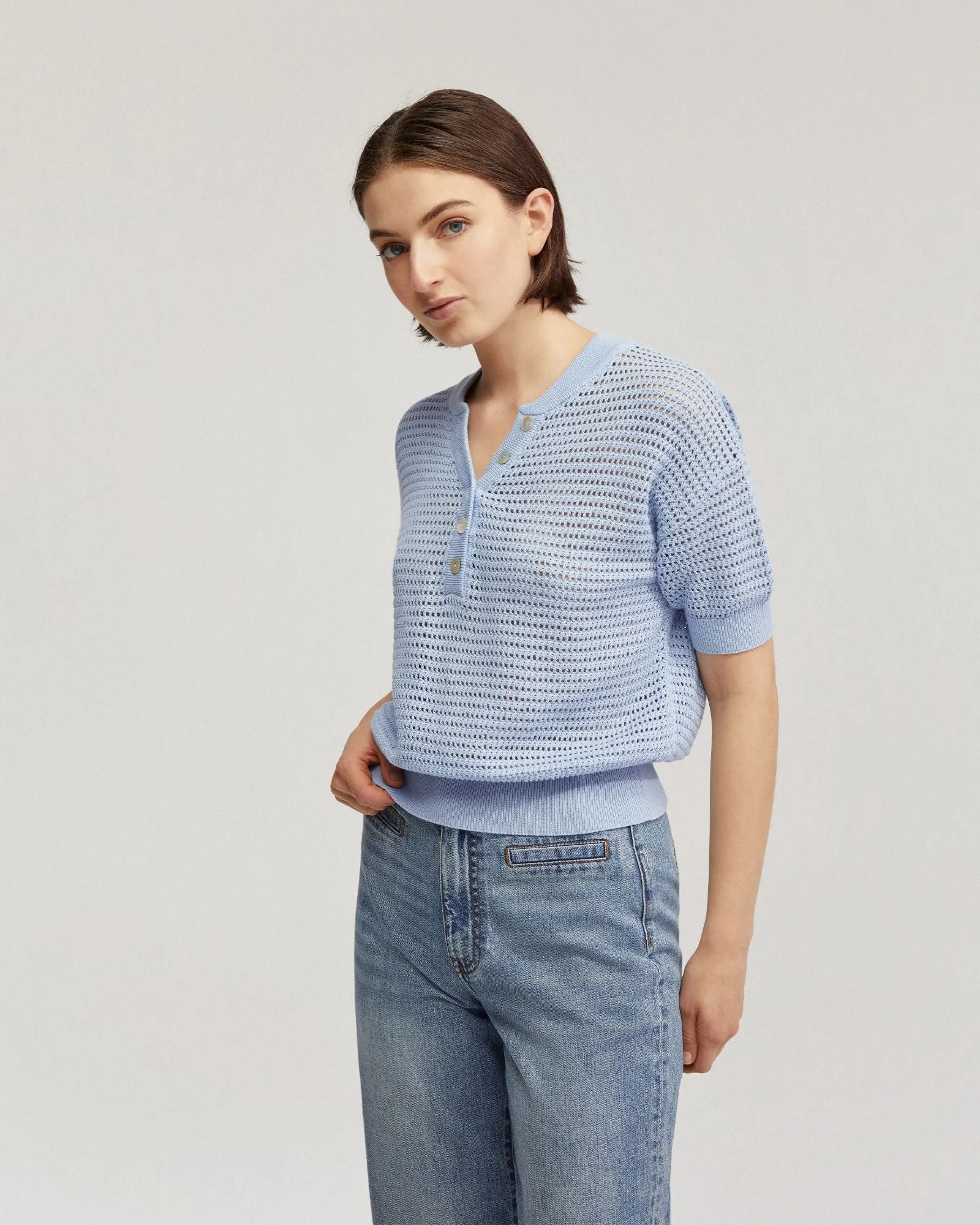 Gita Knitted Button Top