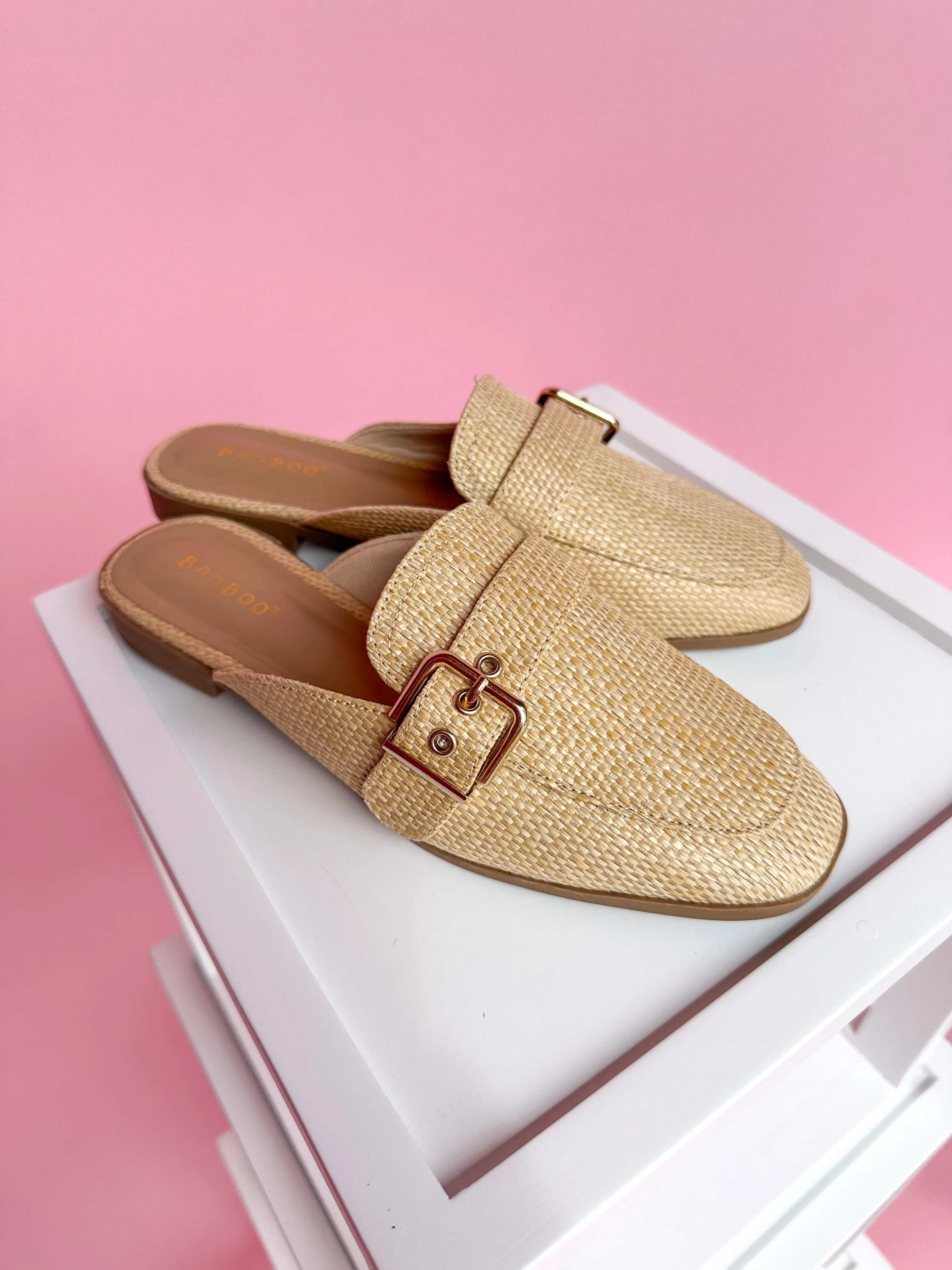 High Stakes Raffia Mules