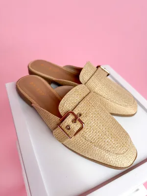 High Stakes Raffia Mules