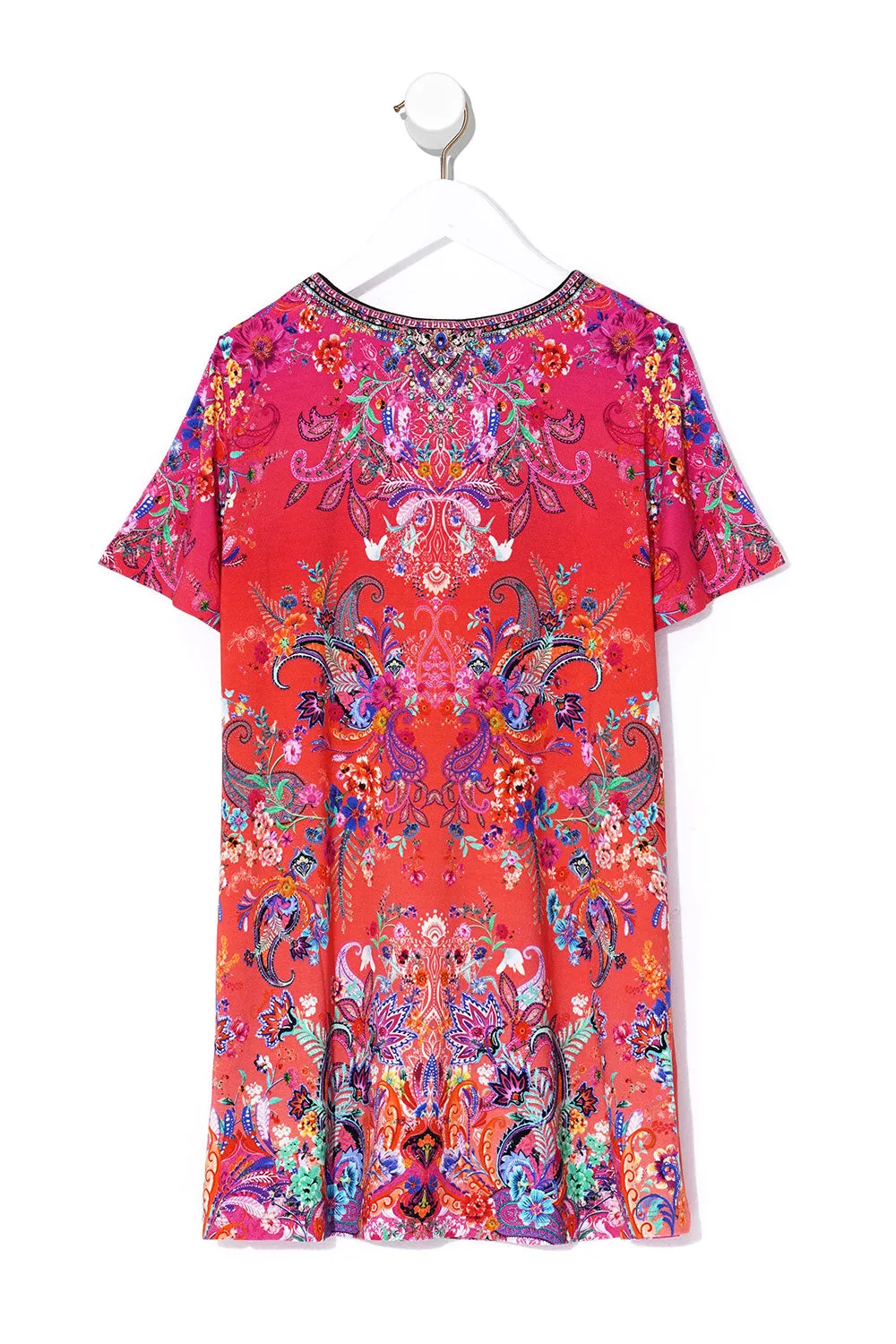 INFANTS TSHIRT DRESS WITH FLARE HEM FREE LOVE