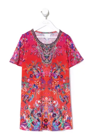 INFANTS TSHIRT DRESS WITH FLARE HEM FREE LOVE