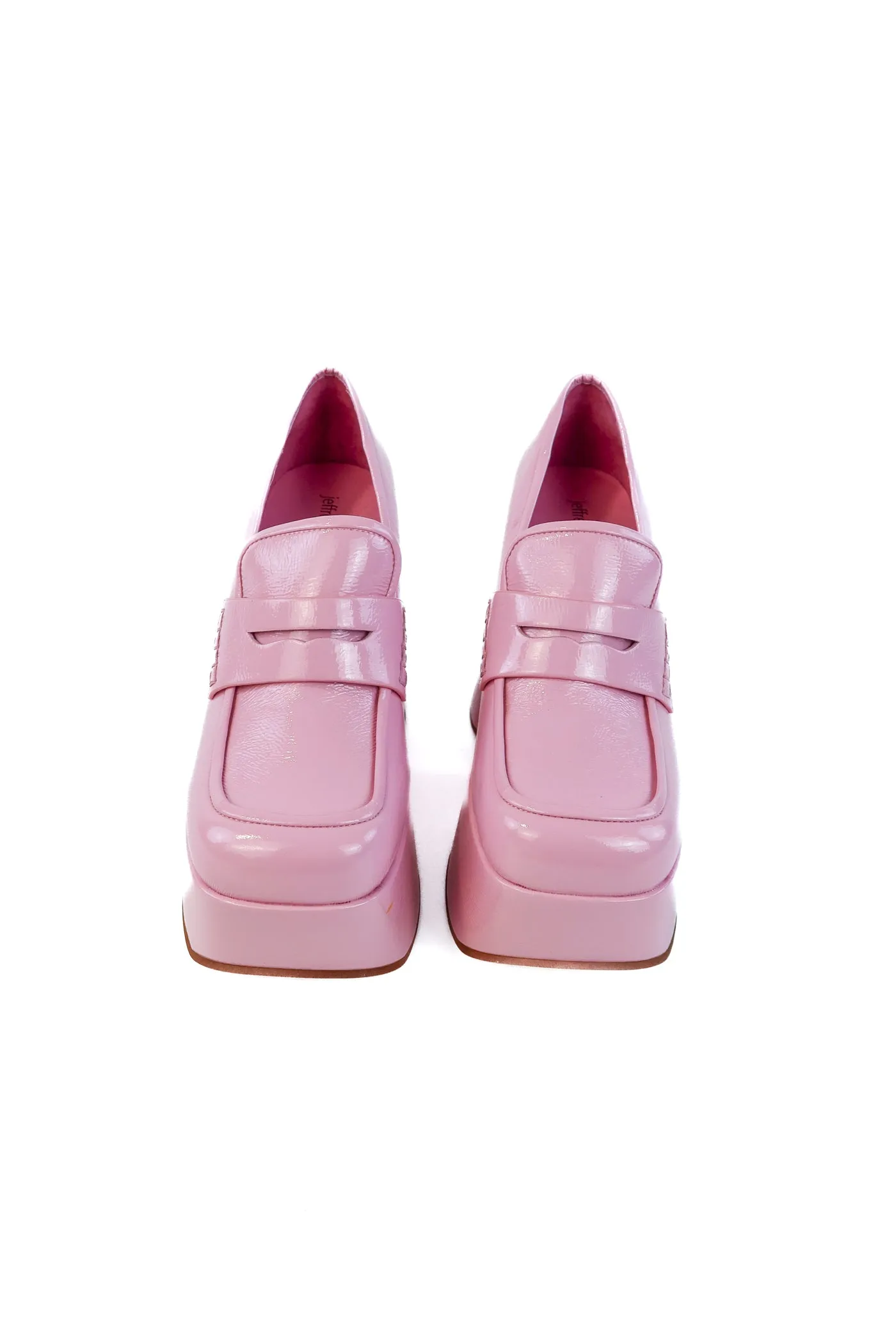 Jeffrey Campbell pink platform loafers (9; retail $188)