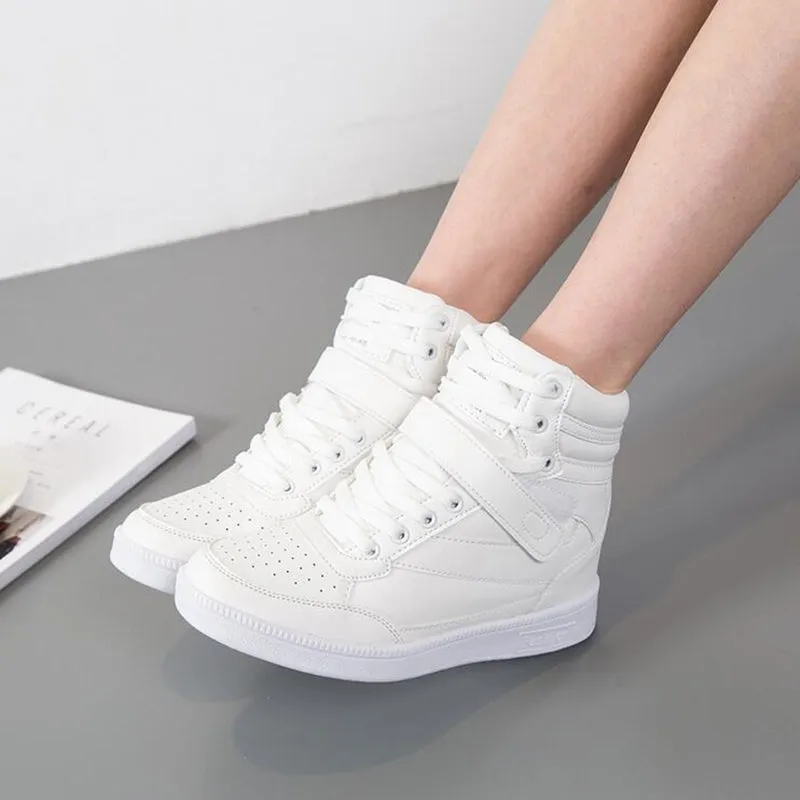 Joskaa Classic Women's Sneakers Women Spring Wedge Sports Shoes Female Casual Vulcanized Shoes Woman Fashionable Platform High Sneakers