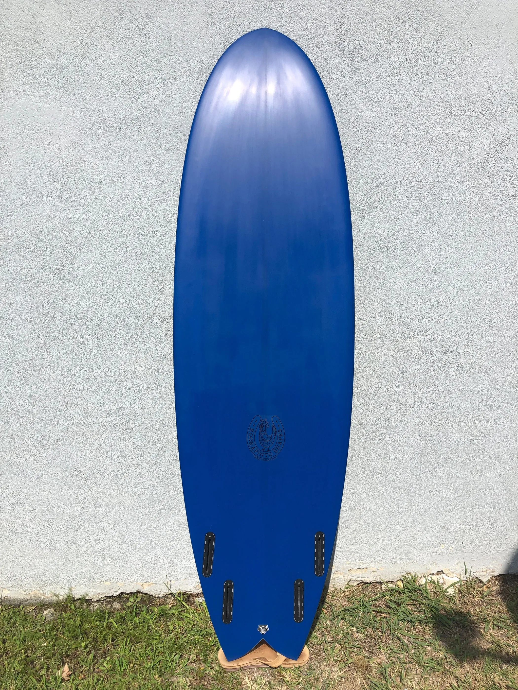 Kookapinto Shapes | 6'8" Fiddle Fish Quad Navy Blue Surfboard