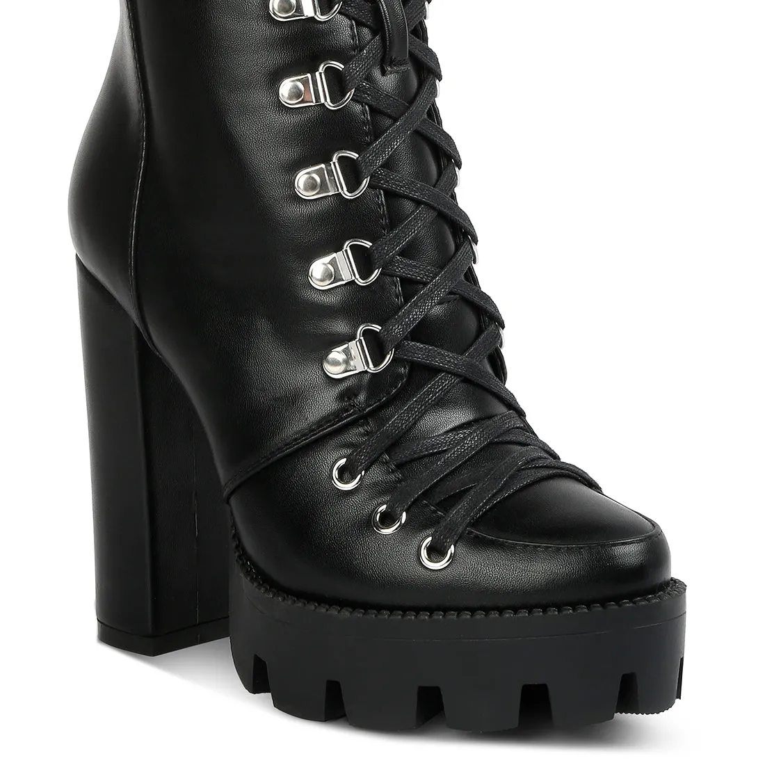 Magnolia Cushion Collared Lace Up Boots