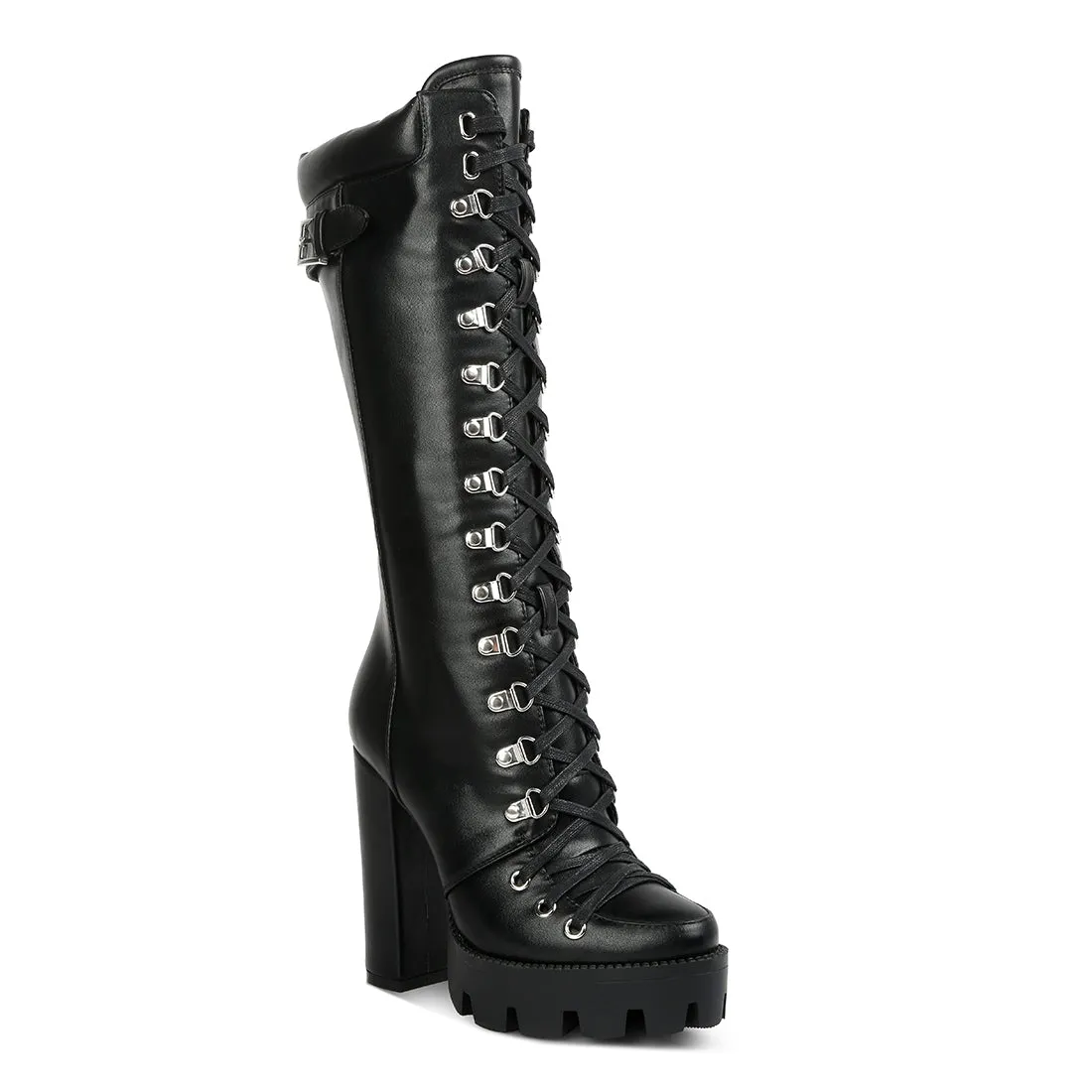 Magnolia Cushion Collared Lace Up Boots