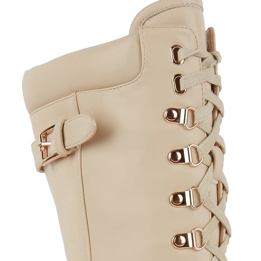 Magnolia Cushion Collared Lace Up Boots