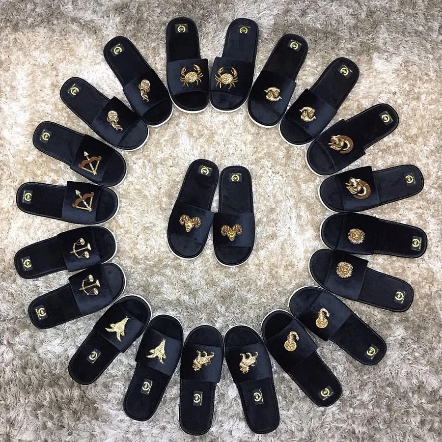 Men Customized Initials Domani Slippers (Made To Order) (Bulk Order Only)