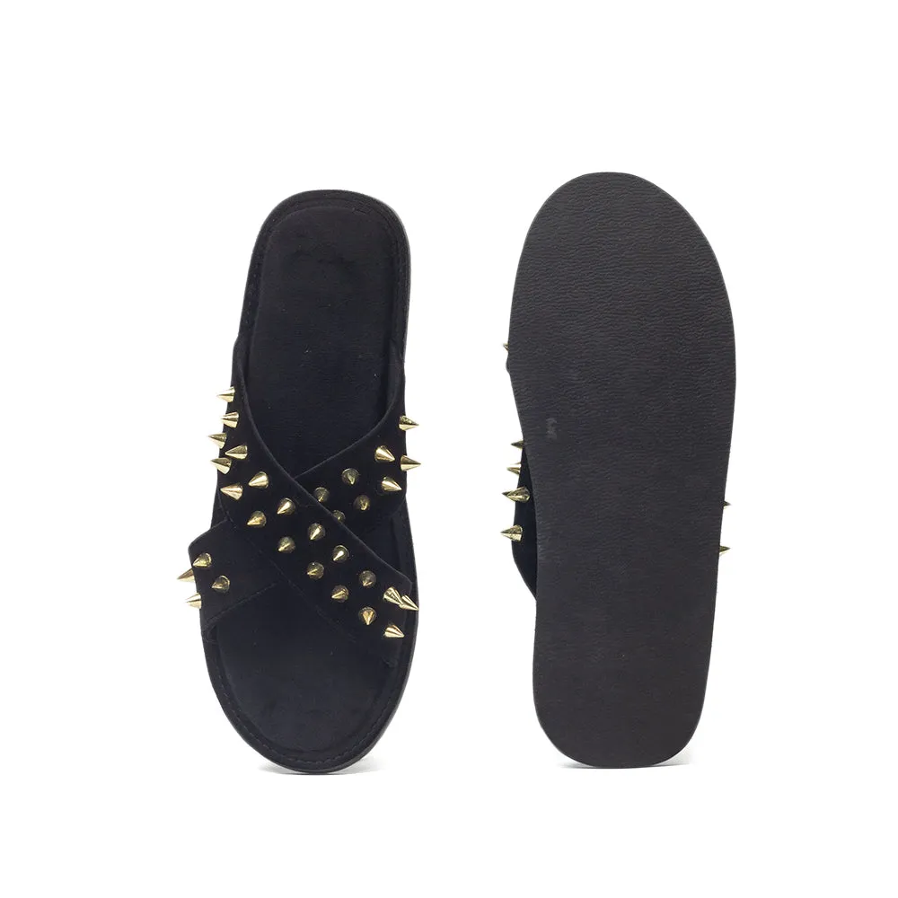 New Roman Golden Spike'd Velvet Domani Slippers Women (Limited Edition)