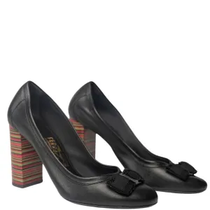 Salvatore Ferragamo Vara Bow Block Heel Pumps