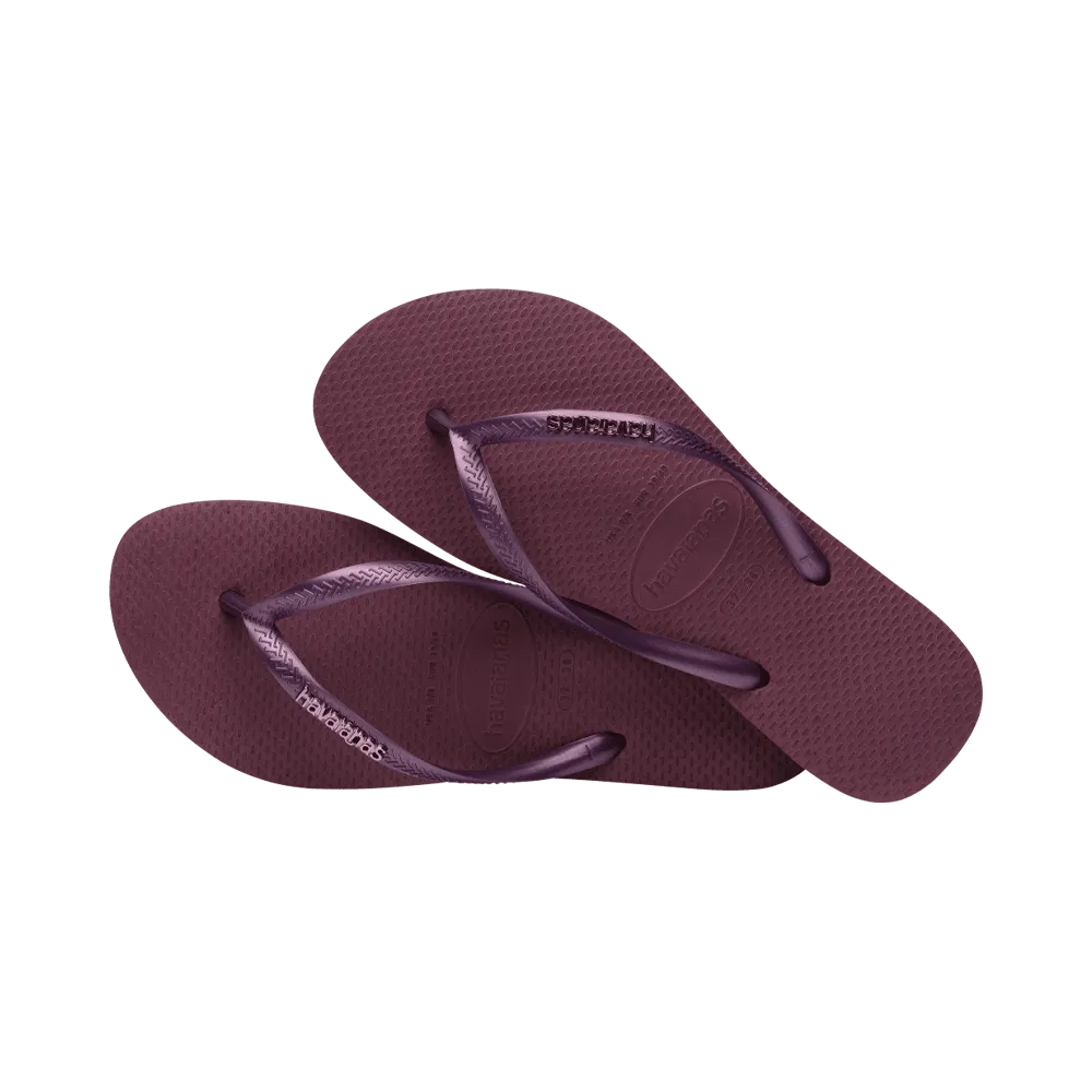Slim Logo Metallic Flip Flops