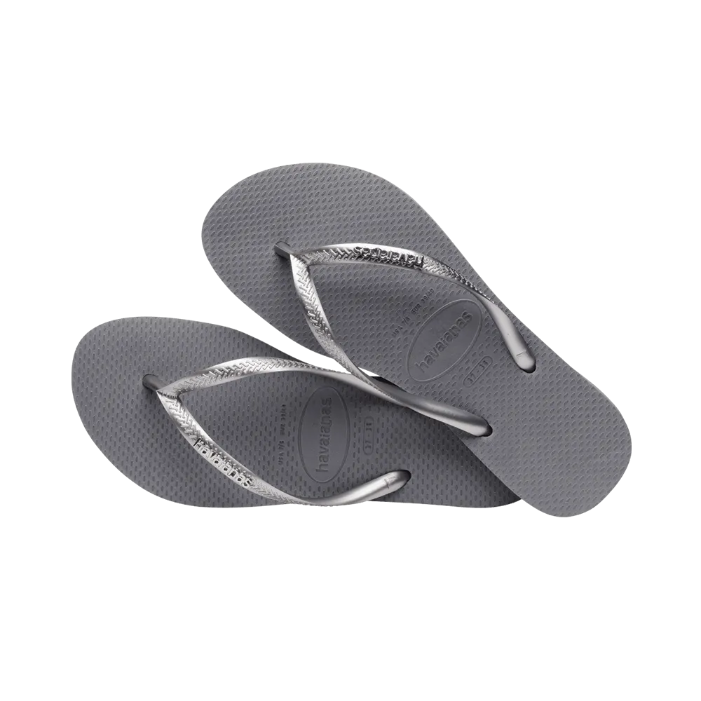 Slim Logo Metallic Flip Flops