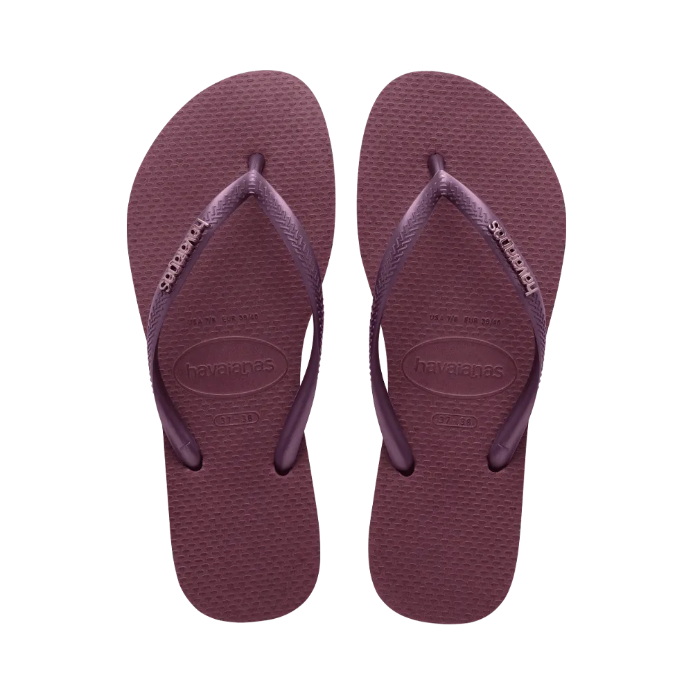 Slim Logo Metallic Flip Flops